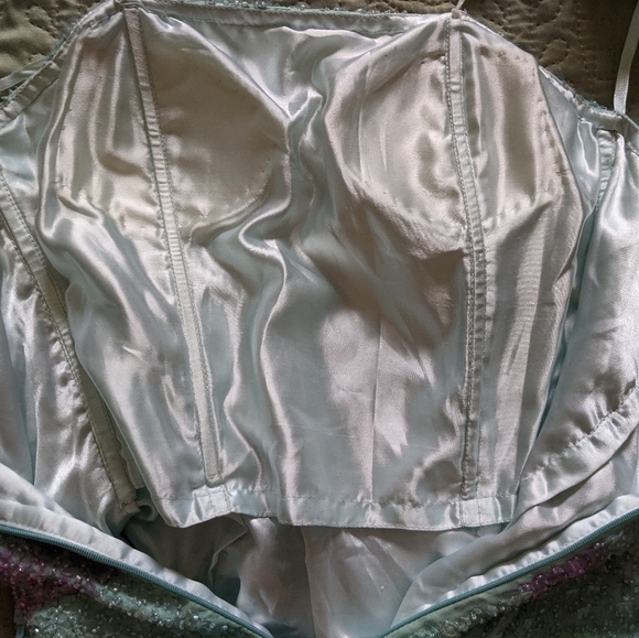 Scala Beaded Silk Gown "Mystic Water" - Picture 4 of 13